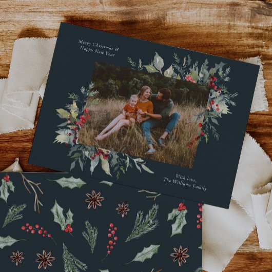 Foto Frohe Weihnachtskarte Feiertagskarte