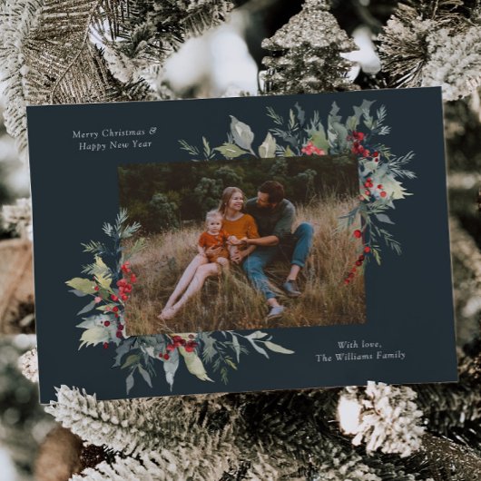 Foto Frohe Weihnachtskarte Feiertagskarte