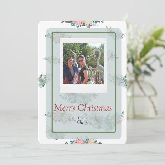 Foto Frohe Weihnachtskarte Save The Date (Stehend Vorderseite)