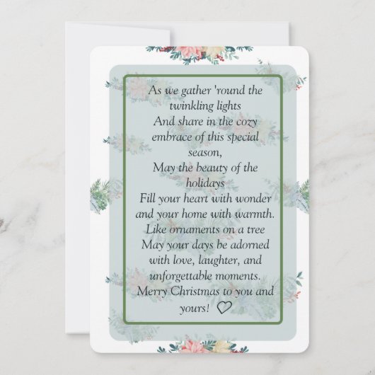 Foto Frohe Weihnachtskarte Save The Date (Rückseite)