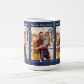Foto Frohe Weihnachtsschnee Whimsy Blue Kaffeetasse (Mittel)
