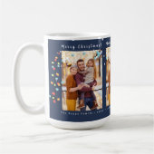 Foto Frohe Weihnachtsschnee Whimsy Blue Kaffeetasse (Links)