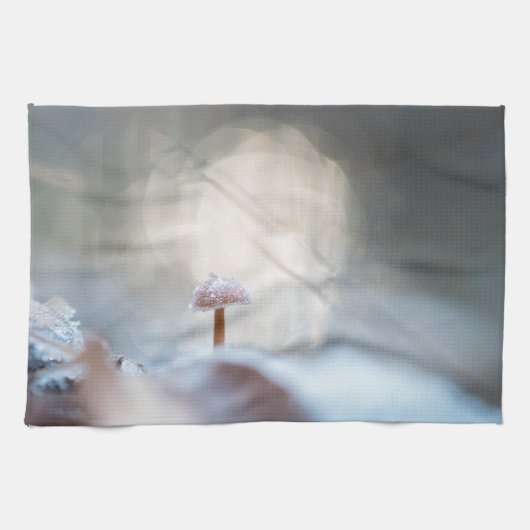 Foto "Frozen Mushroom Nature" Geschirrtuch (Horizontal)
