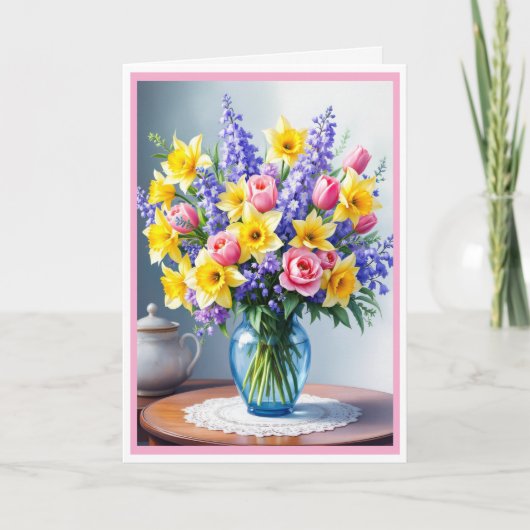 Foto Frühlingsblumen der Mutter Karte (Vorderseite)