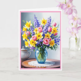 Foto Frühlingsblumen der Mutter Karte
