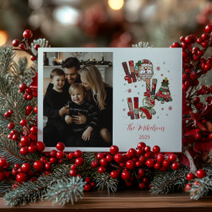 Foto FRustic Patchwork Ho Ho Ho Weihnachten