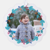 Foto Fun Gnome Sweet Gnome Elf Blumenstraube Niedl Ornament Karte (Rückseite)