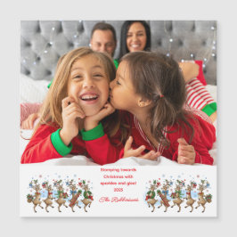 Foto Fun Marching Stomping Weihnachtsmann Magnetkarte