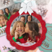 Foto Fun Stomping Rentiers Ornament Karte