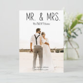 Foto Fun Typografy Empfang Einladung (Stehend Vorderseite)