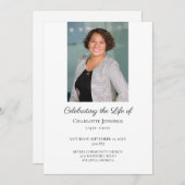 Foto Funeral Memorial Simple Order of Service Pro Programm (Vorne/Hinten)