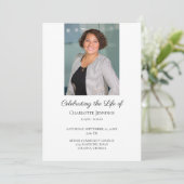 Foto Funeral Memorial Simple Order of Service Pro Programm (Stehend Vorderseite)