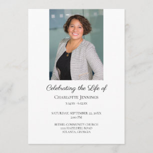 Foto Funeral Memorial Simple Order of Service Pro Programm