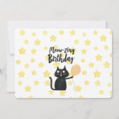 Foto Funny Black Cat Geburtstag Danke Karte (Rückseite)