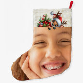 Foto Funny Niedlich Festive Hirsche Weihnachten St Großer Weihnachtsstrumpf (Rückseite)