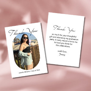 Foto für Abschluss-Bogen mit schicker Schrift Dankeskarte