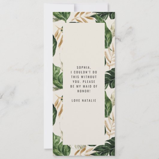 Foto für abstrakte tropische Trauzeugin (Rückseite)