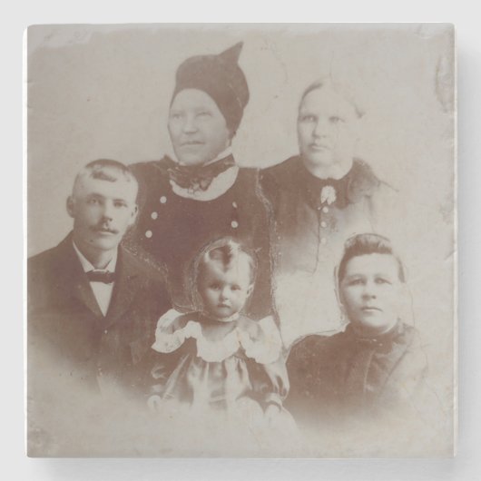 Foto für antike Collage Steinuntersetzer (Vorderseite)