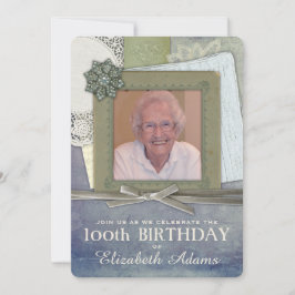 Foto für antike weibliche Collage Einladung