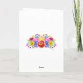 Foto für Aquarellblütenfiesta Danke Karte (Rückseite)