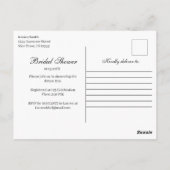 Foto für Aquarellfarben Brautparty Einladung Postk Postkarte (Rückseite)