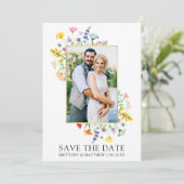 Foto für Aquarellfarben Save the Date (Stehend Vorderseite)