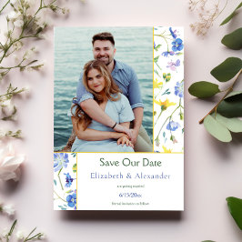 Foto für Aquarellfarben Save the Date Ankündigung