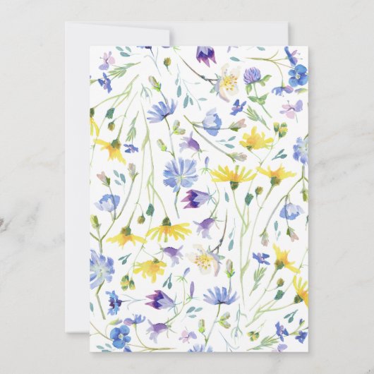 Foto für Aquarellfarben Save the Date Ankündigung (Rückseite)