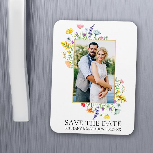 Foto für Aquarellfarben Save the Date Magnet