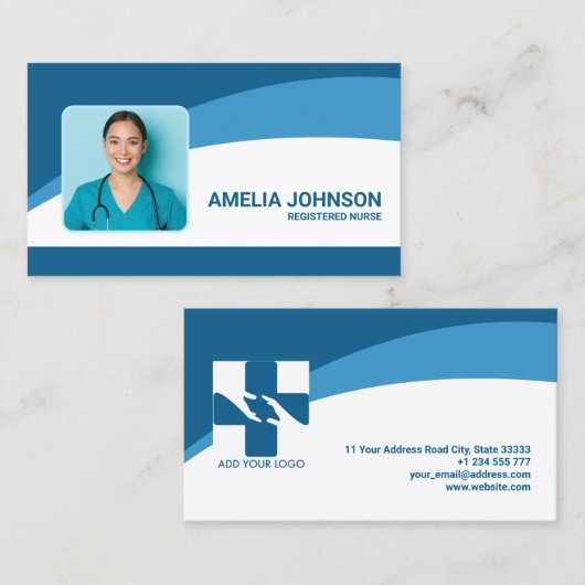 Foto für Ärzte oder Krankenpfleger Visitenkarte (Vorne/Hinten)