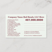 Foto für Bankanleihen: Vorlage für Visitenkarten a Visitenkarte (Rückseite)