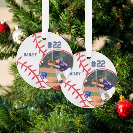 Foto für Baseball-Player-Name Ornament