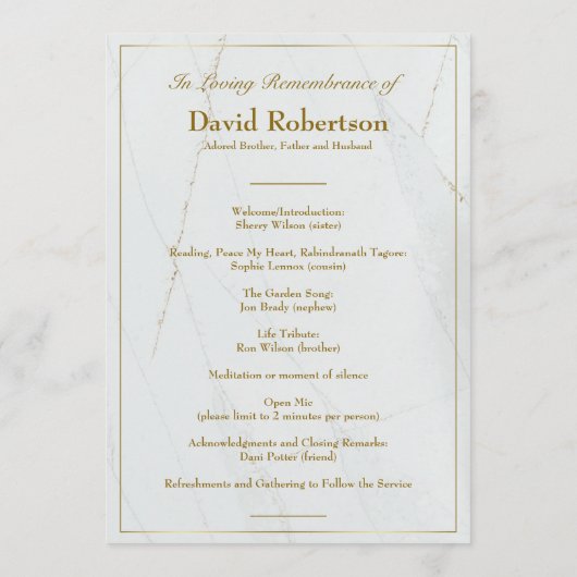 Foto für Beerdigung mit benutzerdefiniertem Marmor Programm (Rückseite)