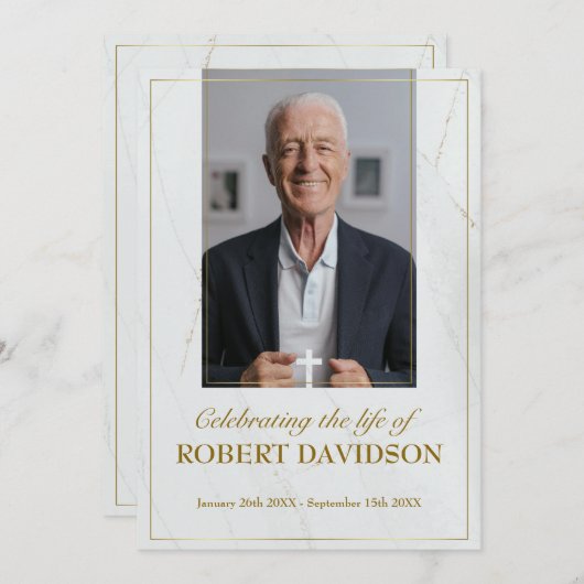 Foto für Beerdigung mit benutzerdefiniertem Marmor Programm (Vorne/Hinten)