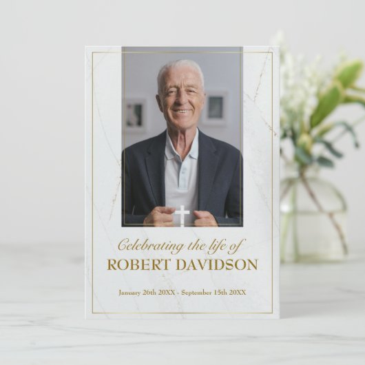 Foto für Beerdigung mit benutzerdefiniertem Marmor Programm (Stehend Vorderseite)