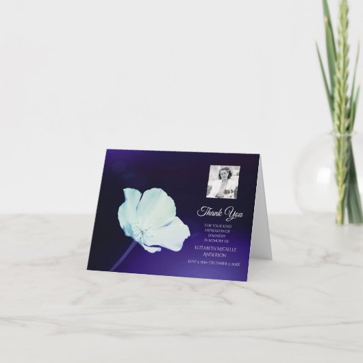 Foto für Beileid Vielen Dank für Ihre feierliche W Dankeskarte (Vorderseite)