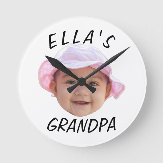 Foto für benutzerdefinierte Babyschaumbilder Runde Wanduhr (Vorderseite)