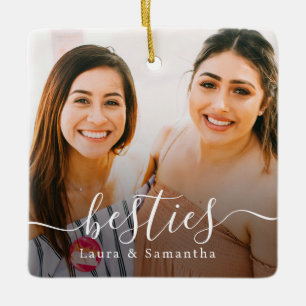 Foto für benutzerdefinierte Besties-Namen Keramikornament