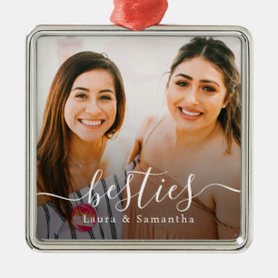 Foto für benutzerdefinierte Besties-Namen Ornament Aus Metall