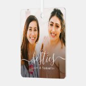 Foto für benutzerdefinierte Besties-Namen Ornament Aus Metall (Vorderseite links)