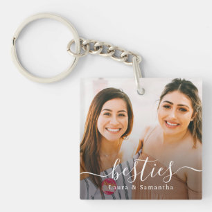 Foto für benutzerdefinierte Besties-Namen Schlüsselanhänger