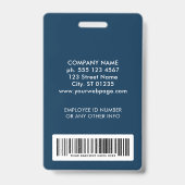 Foto für benutzerdefinierte Blue Name-Logos Strich Ausweis (Back)