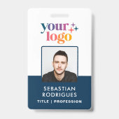 Foto für benutzerdefinierte Blue Name-Logos Strich Ausweis (Front)