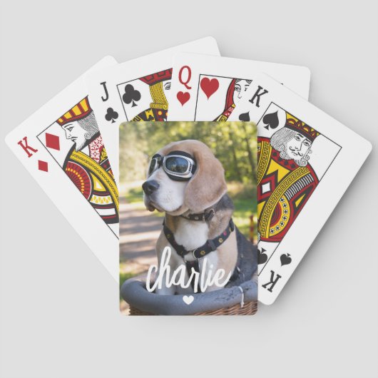 Foto für benutzerdefinierte Dogennamen Kartenspiel Spielkarten (Rückseite)