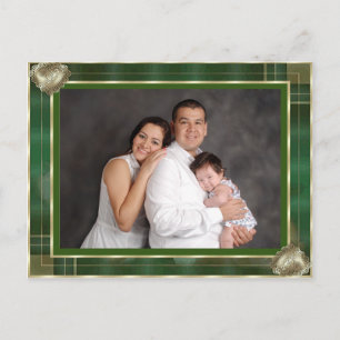 Foto für benutzerdefinierte Familie, Green Antique Postkarte