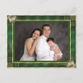 Foto für benutzerdefinierte Familie, Green Antique Postkarte