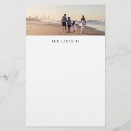 Foto für benutzerdefinierte Familie und Monogramm Briefpapier (Vorderseite)