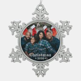 Foto für benutzerdefinierte Familien Schneeflocken Zinn-Ornament