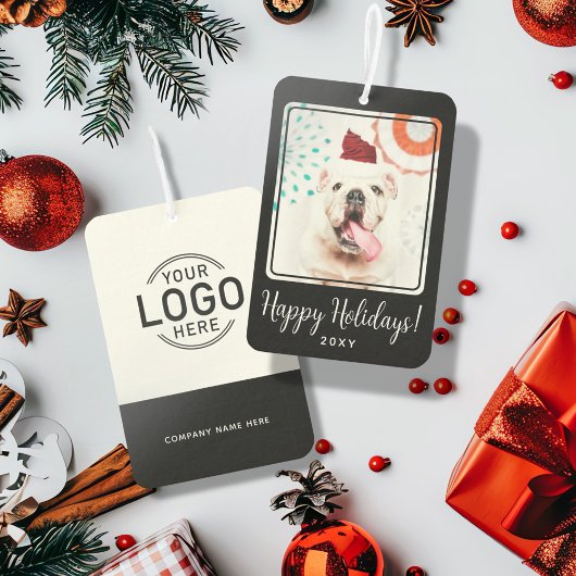 Foto für benutzerdefinierte Logos Happy Holidays B Autolufterfrischer