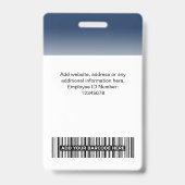 Foto für benutzerdefinierte Mitarbeiter Ausweis (Rückseite)